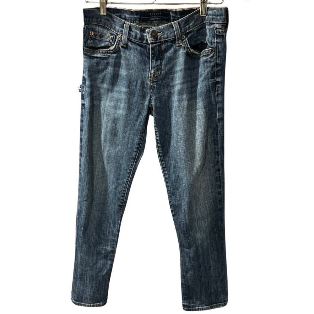Hudson Nico Mid Rise Crop Skinny Jeans Size 29 ankle denim Released medium wash
